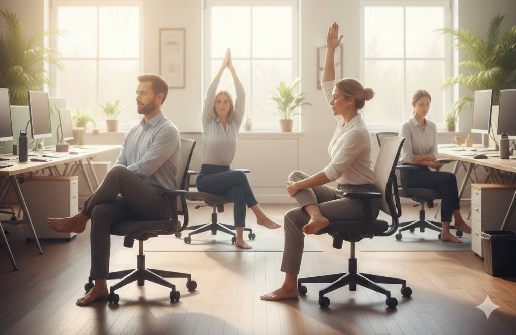 Chair Yoga for Office Workers: 10 Desk-Friendly Poses